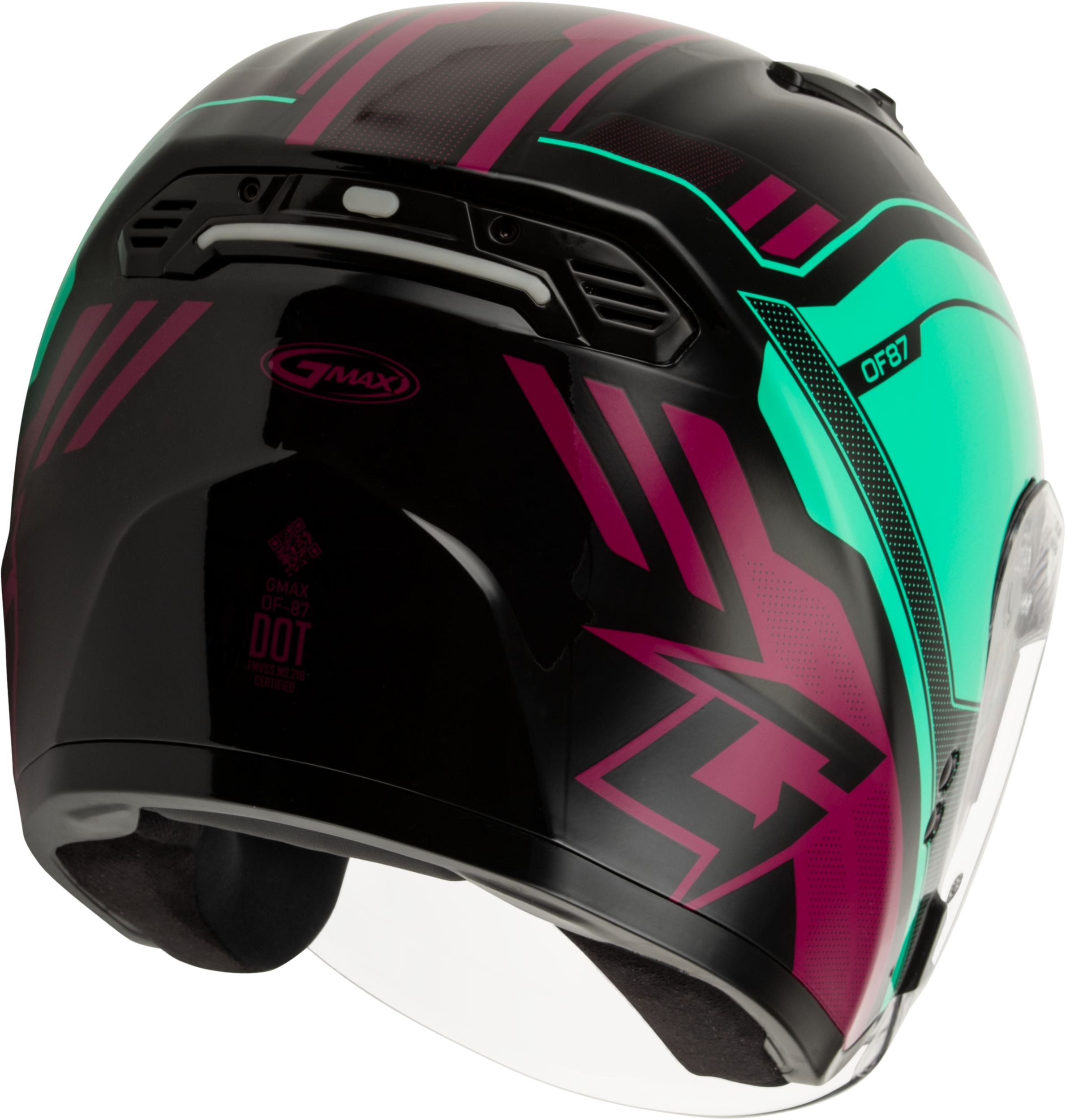 Of 87 Duke Helmet W/Led Light Blk/Aqua/Coral Xl