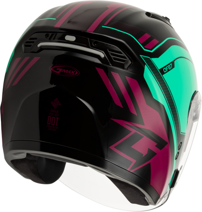 Of 87 Duke Helmet W/Led Light Blk/Aqua/Coral Xl