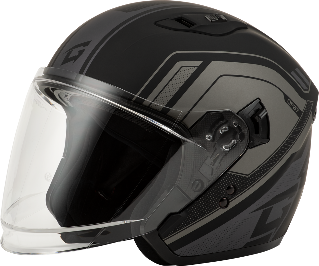 Of 87 Duke Helmet W/Led Light Matte Blk/Grey Xl