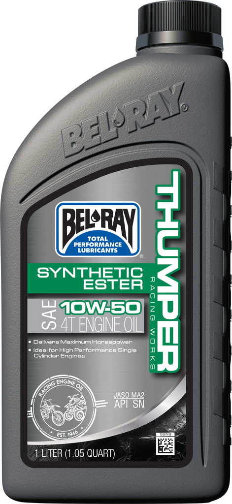 BEL-RAY Thumper Synthetic Ester 4T Engine Oil 10W-50 1L - Part Number 99550-B1LW