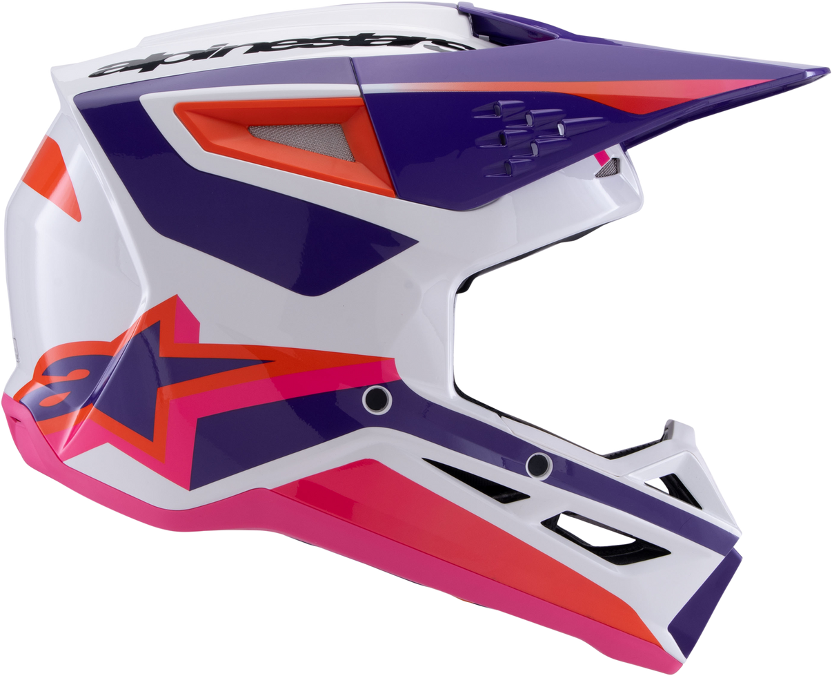 Sm3 Heat Helmet White/Purple/Pink Glossy Xl
