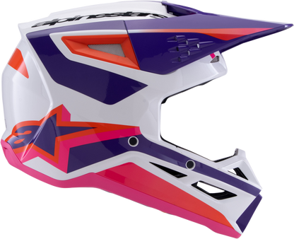 Sm3 Heat Helmet White/Purple/Pink Glossy Xl