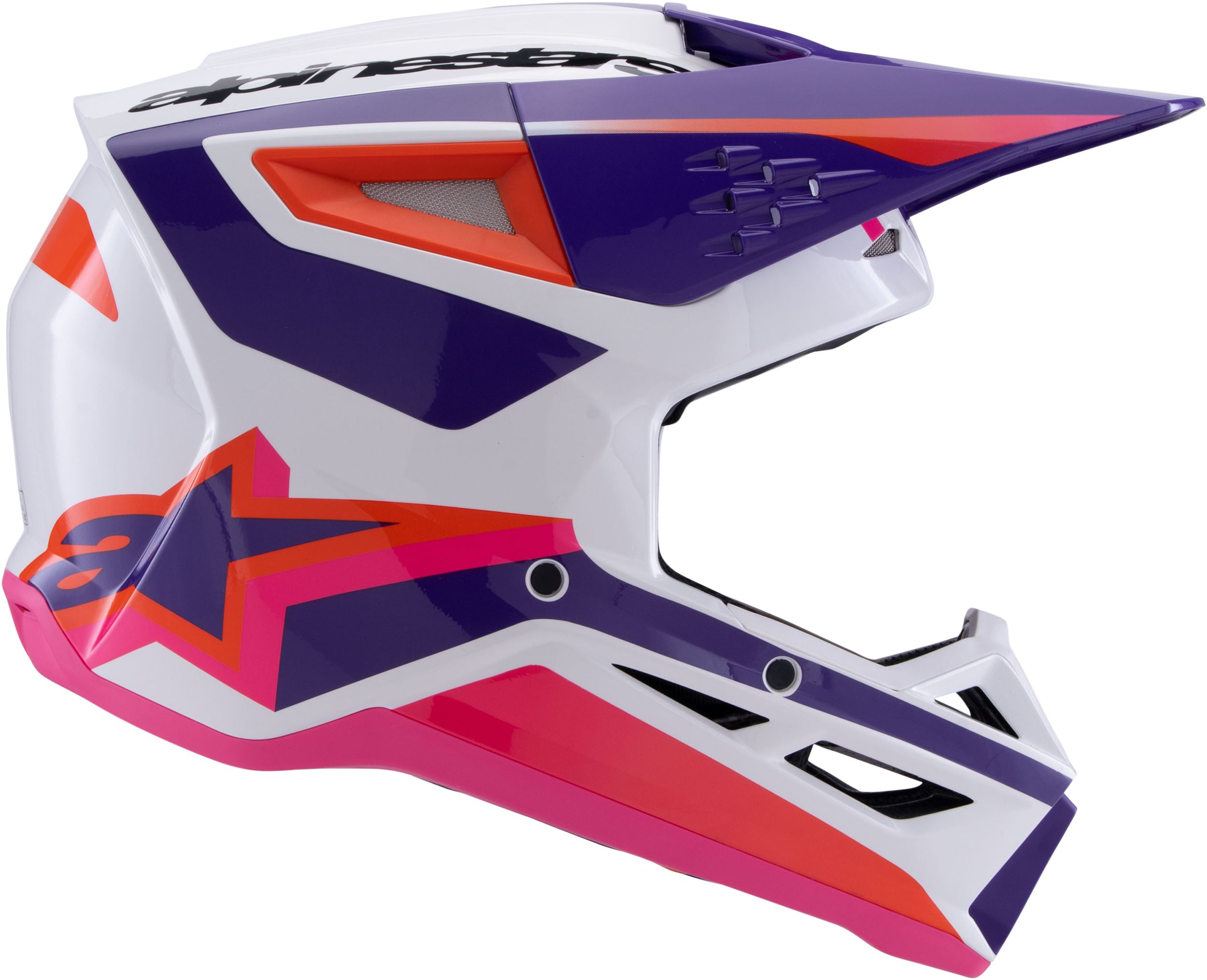 Sm3 Heat Helmet White/Purple/Pink Glossy Sm
