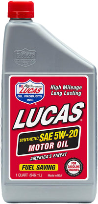 LUCAS 5W-20 Synthetic Motor Oil - Part Number 10082