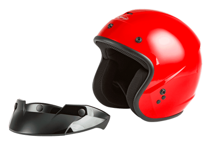 Of 2 Open Face Helmet Red Xs