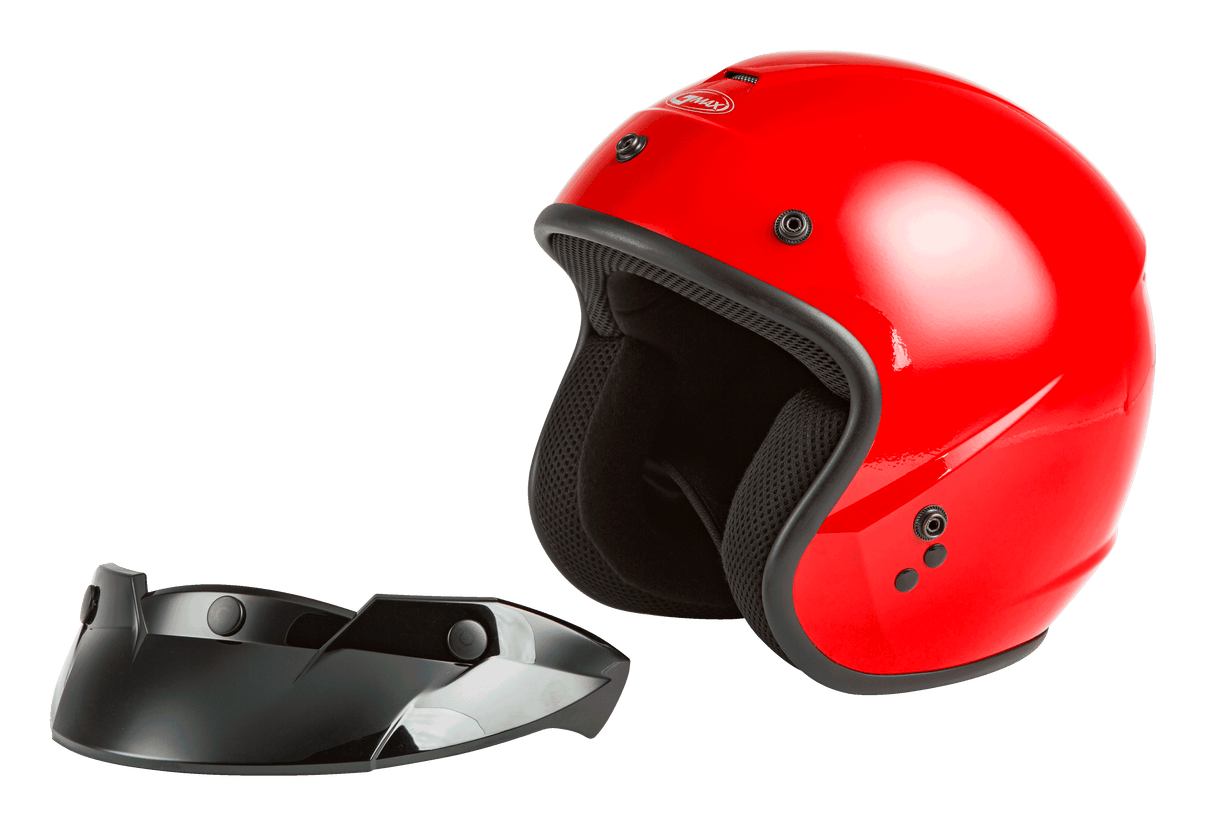 Of 2 Open Face Helmet Red Xl