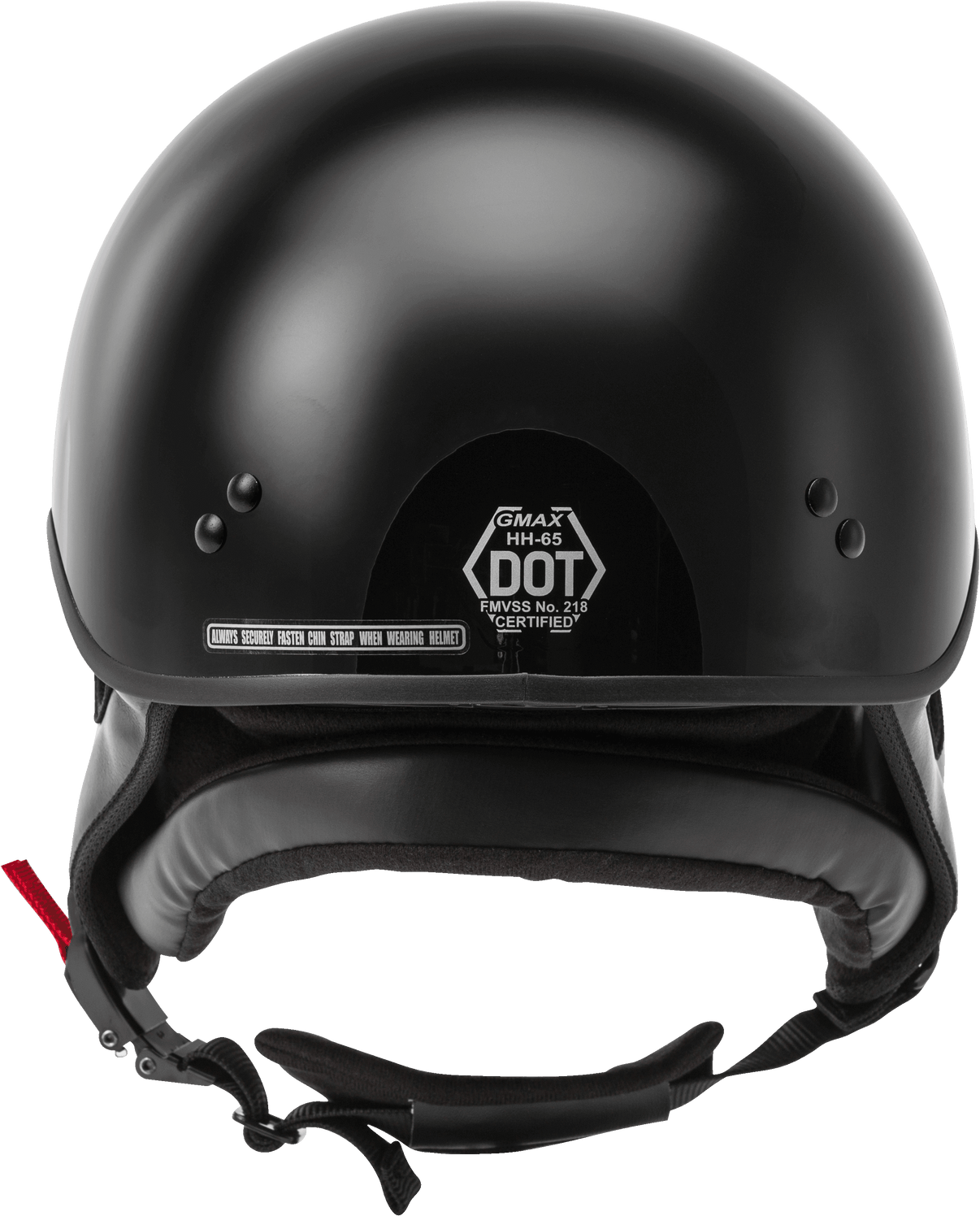Hh 65 Half Helmet Full Dressed Black Lg