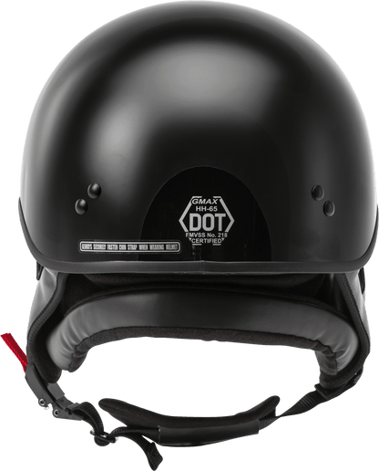 Hh 65 Half Helmet Full Dressed Black Xs