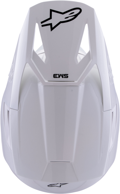 Sm3 Solid Helmet White Glossy 2x