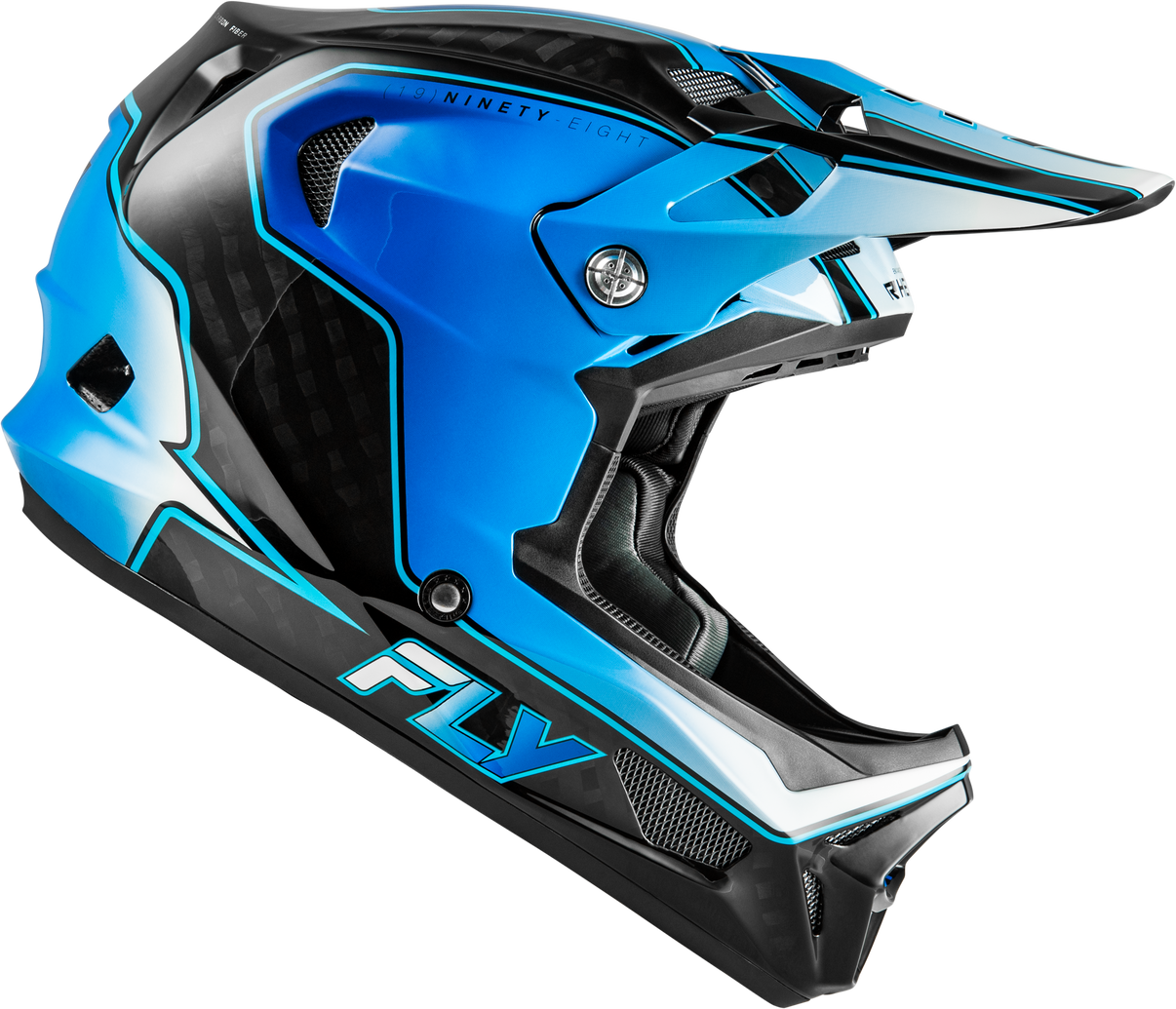 Werx R Flow Carbon Helmet Black Carbon/Blue/White Sm