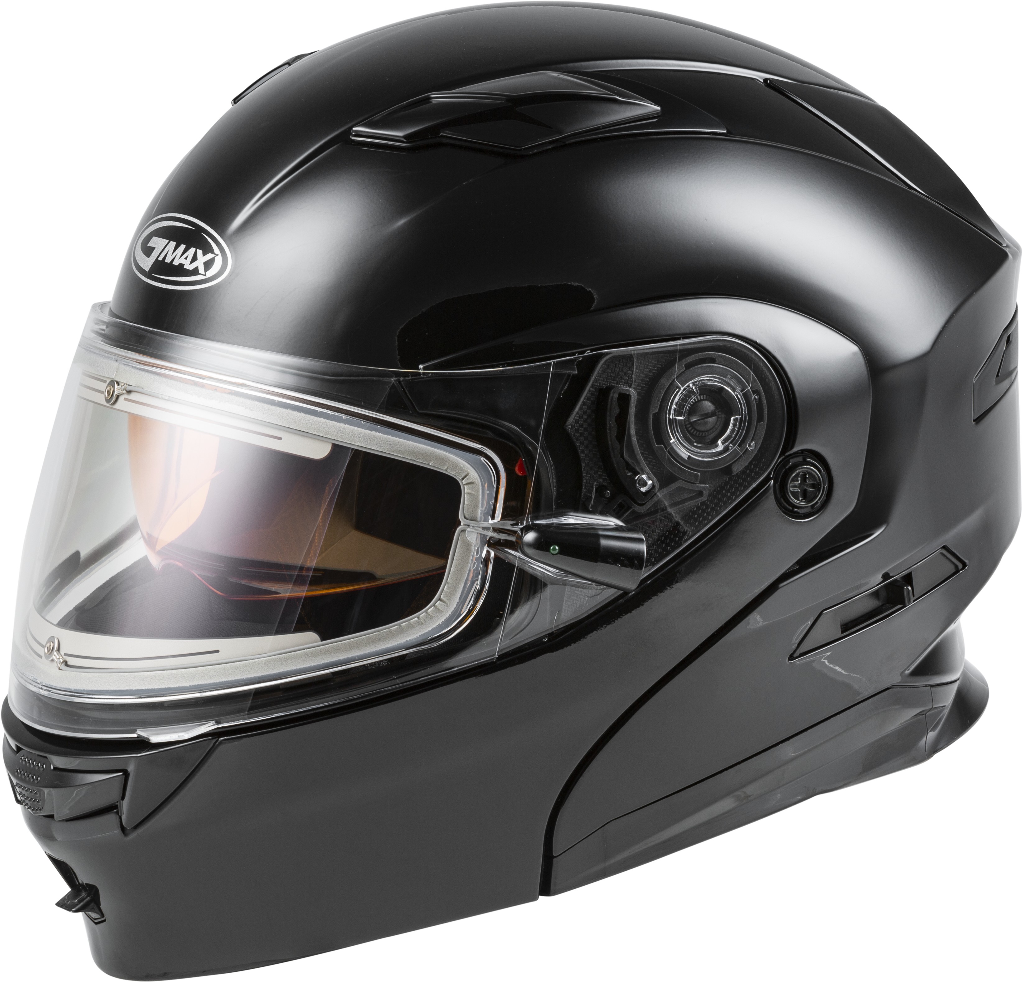 Md 01s Modular Snow Helmet W/Electric Shield Black Xs