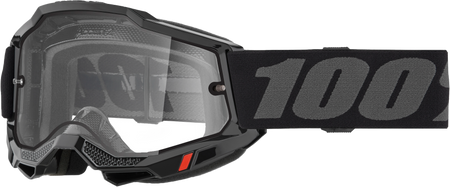 Accuri 2 Enduro Moto Goggle Black Clear Lens