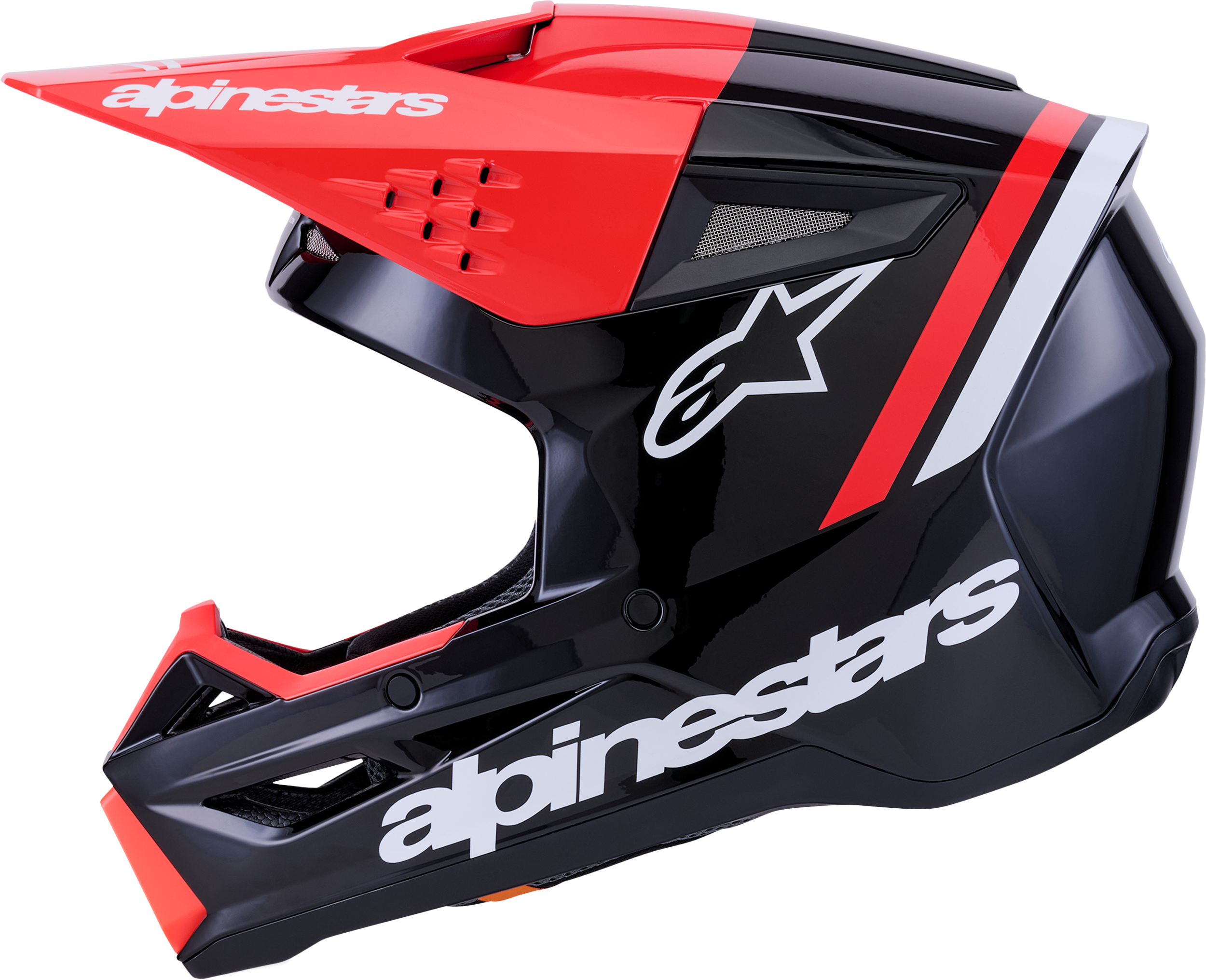 Sm3 Radium Helmet Blk/Red Fluo/White Glossy 2x