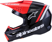 Sm3 Radium Helmet Blk/Red Fluo/White Glossy Lg