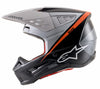 S M5 Rayon Helmet Matte Blk/Wht/Orange Fluo 2x