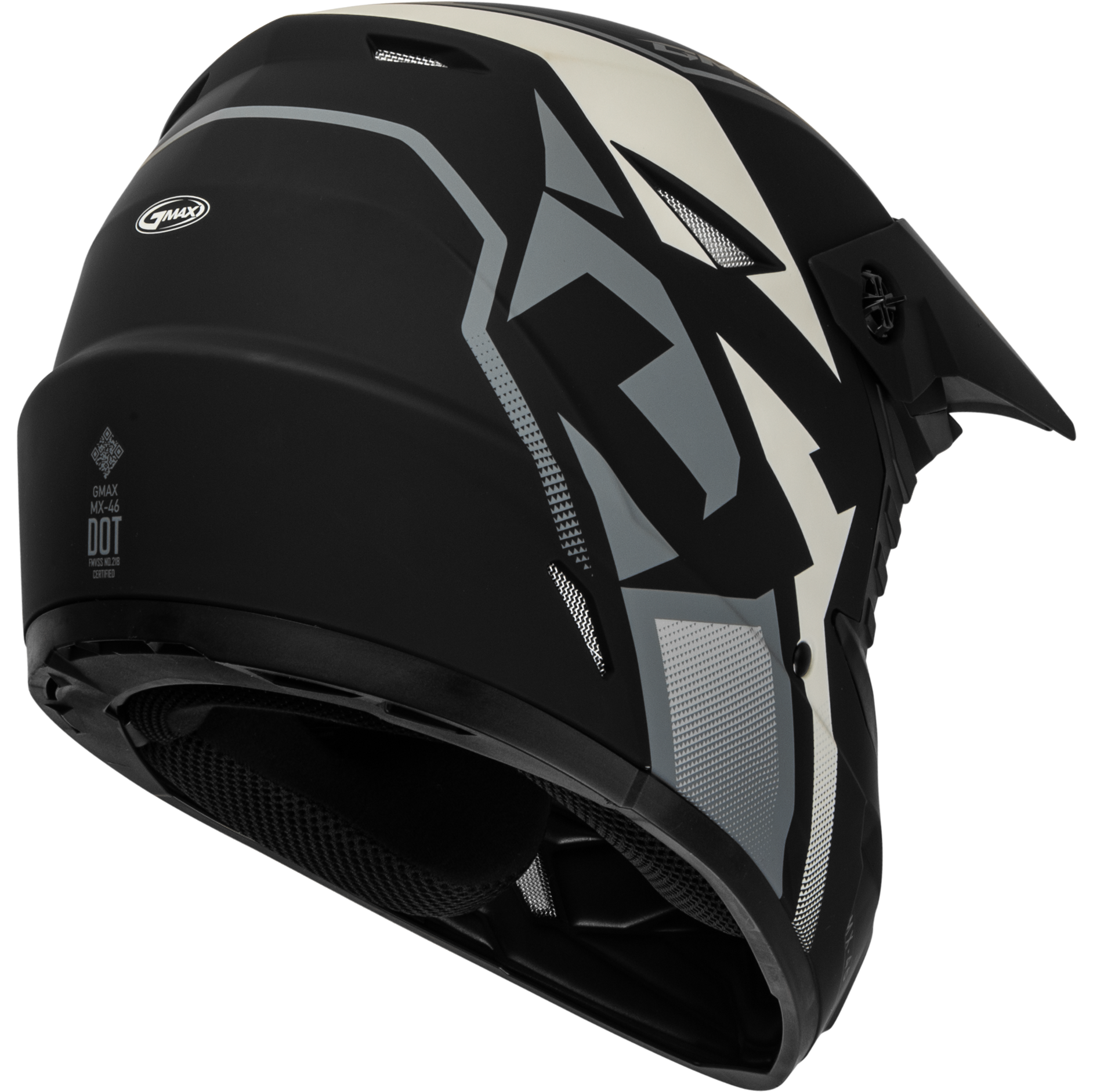 Mx 46 Compound Helmet Matte Black/Grey/White Xs