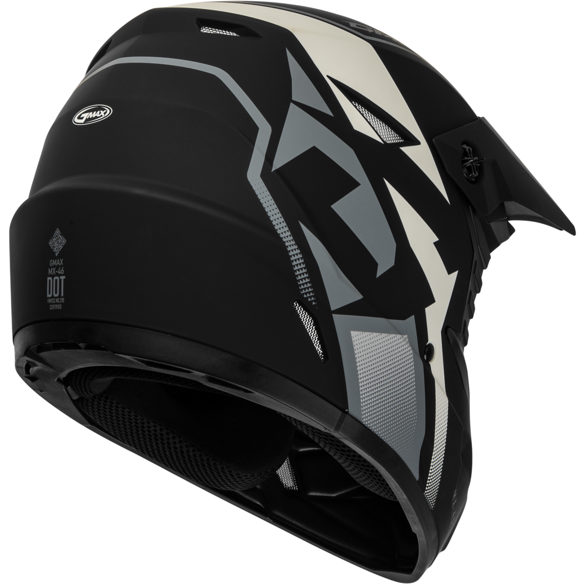 Mx 46 Compound Helmet Matte Black/Grey/White Ys