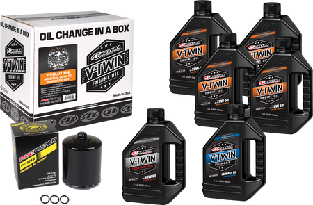 V Twin Oil Change Kit Mineral Evo Black Filer