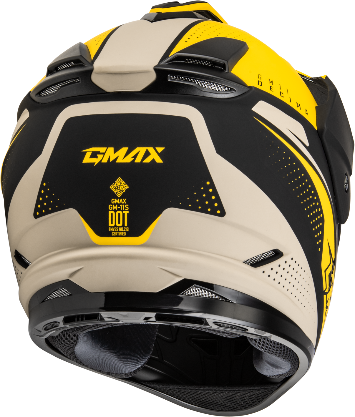 Gm 11 Decima Helmet Matte Black/Yellow/Grey 2x