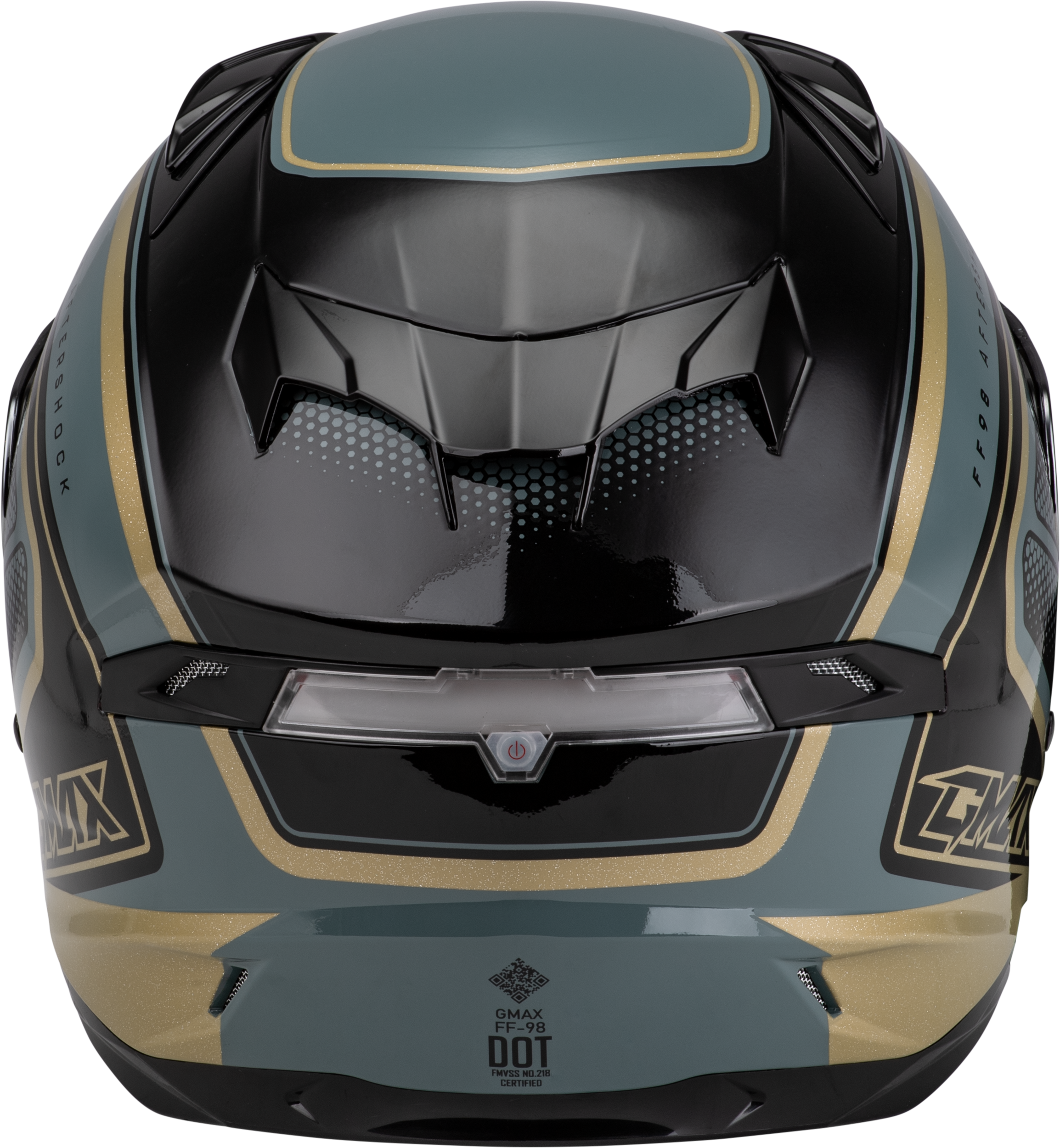 Ff 98 Aftershock Helmet Grey/Metallic Gold Xl