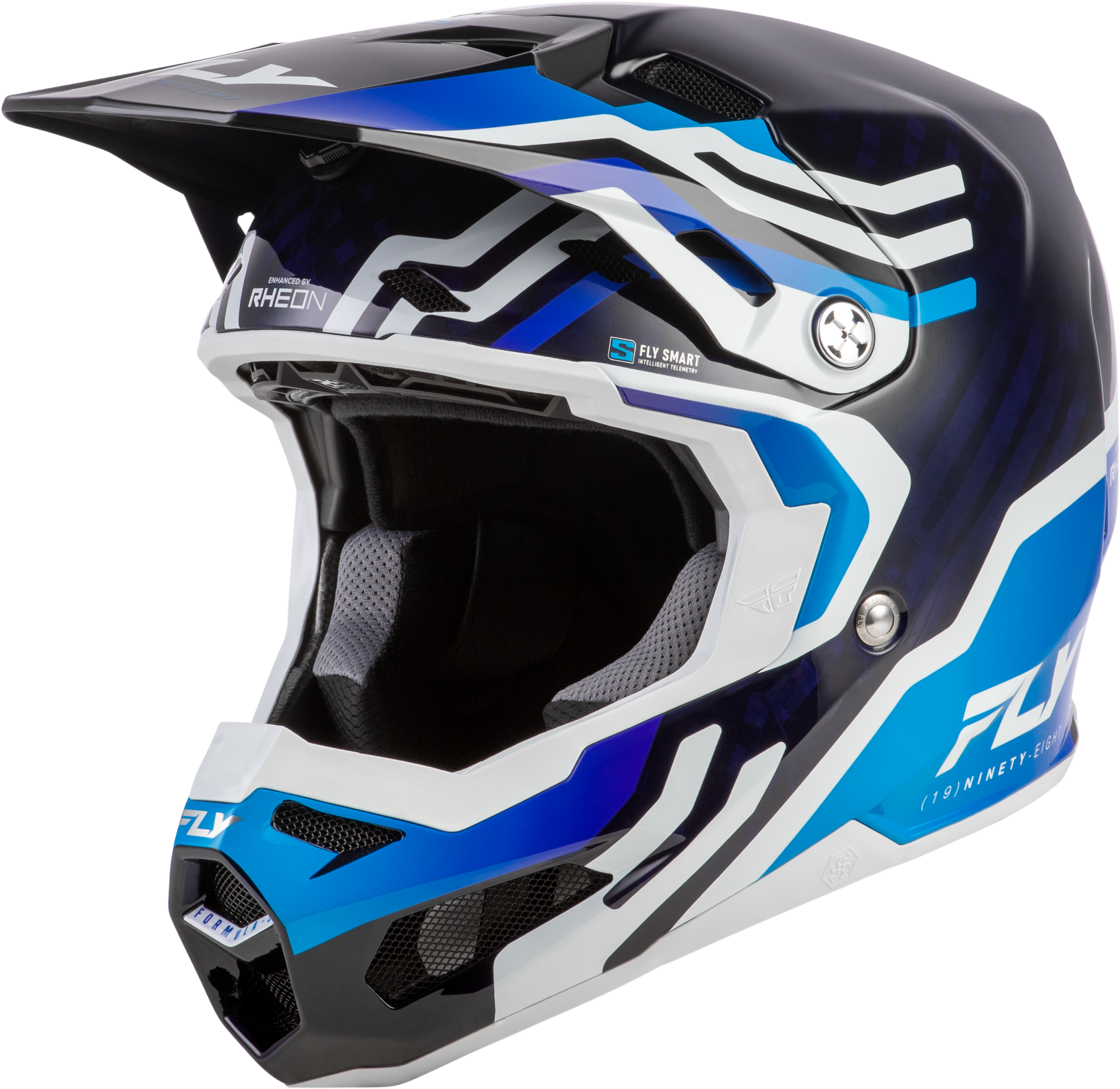 Formula S Carbon Byte Helmet Blue Carbon/Blue/White Xl