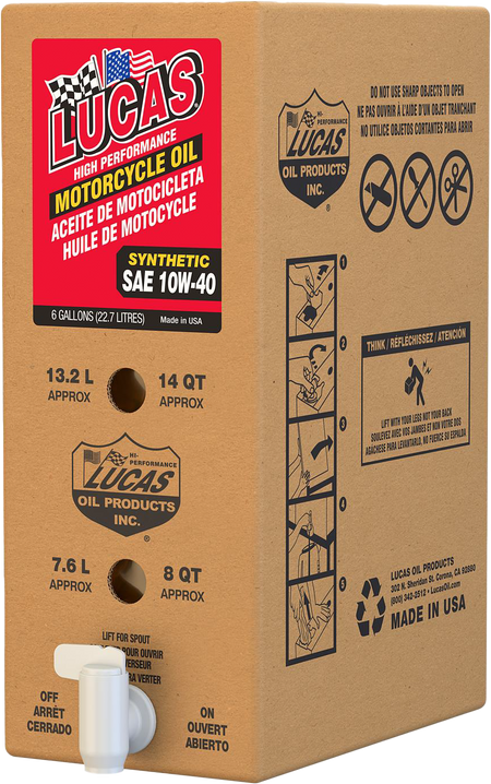 LUCAS Synthetic High Performance Oil 10W40 6 Gal Bib - Part Number 18040