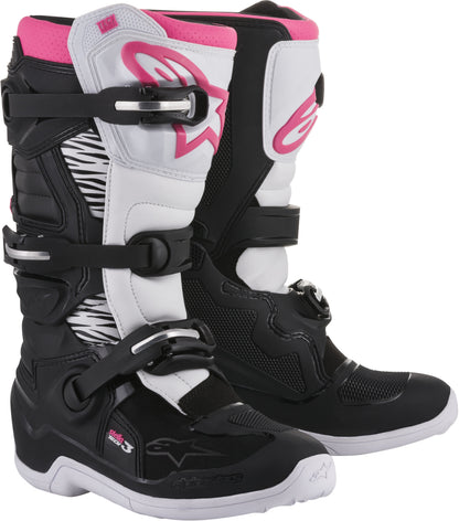 Alpinestars Stella Tech 3 Boots Black/White/Pink Sz 07 - Women's Performance Footwear