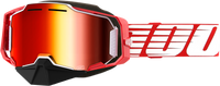 Armega Snowmobile Goggle Red W/ Red Mirror Lens