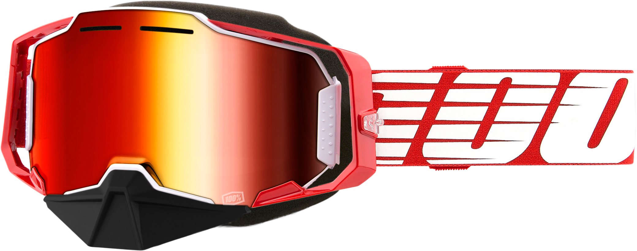 Armega Snowmobile Goggle Red W/ Red Mirror Lens