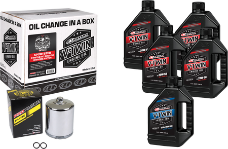 V Twin Syn Oil Change Kit Xl Chrome Filer