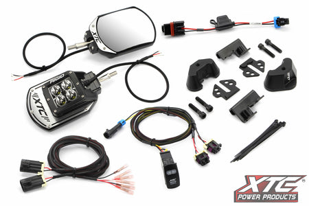 Side View Mirror Kit Six12 Lit Pol