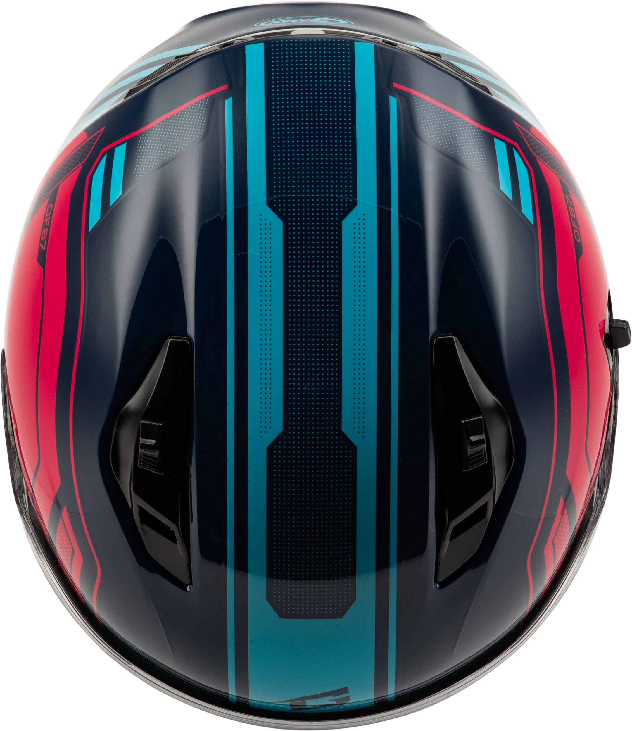 Of 87 Duke Helmet W/Led Light Blue/Red 3x