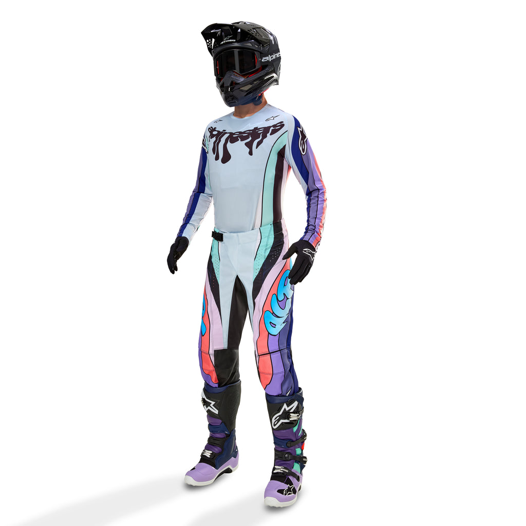 Alpinestars Tech 7 MX Boots - Double Purple/Blue/Black, Size 9 - Part Number 2012014-387-9