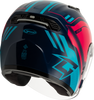 Of 87 Duke Helmet W/Led Light Blue/Red 3x