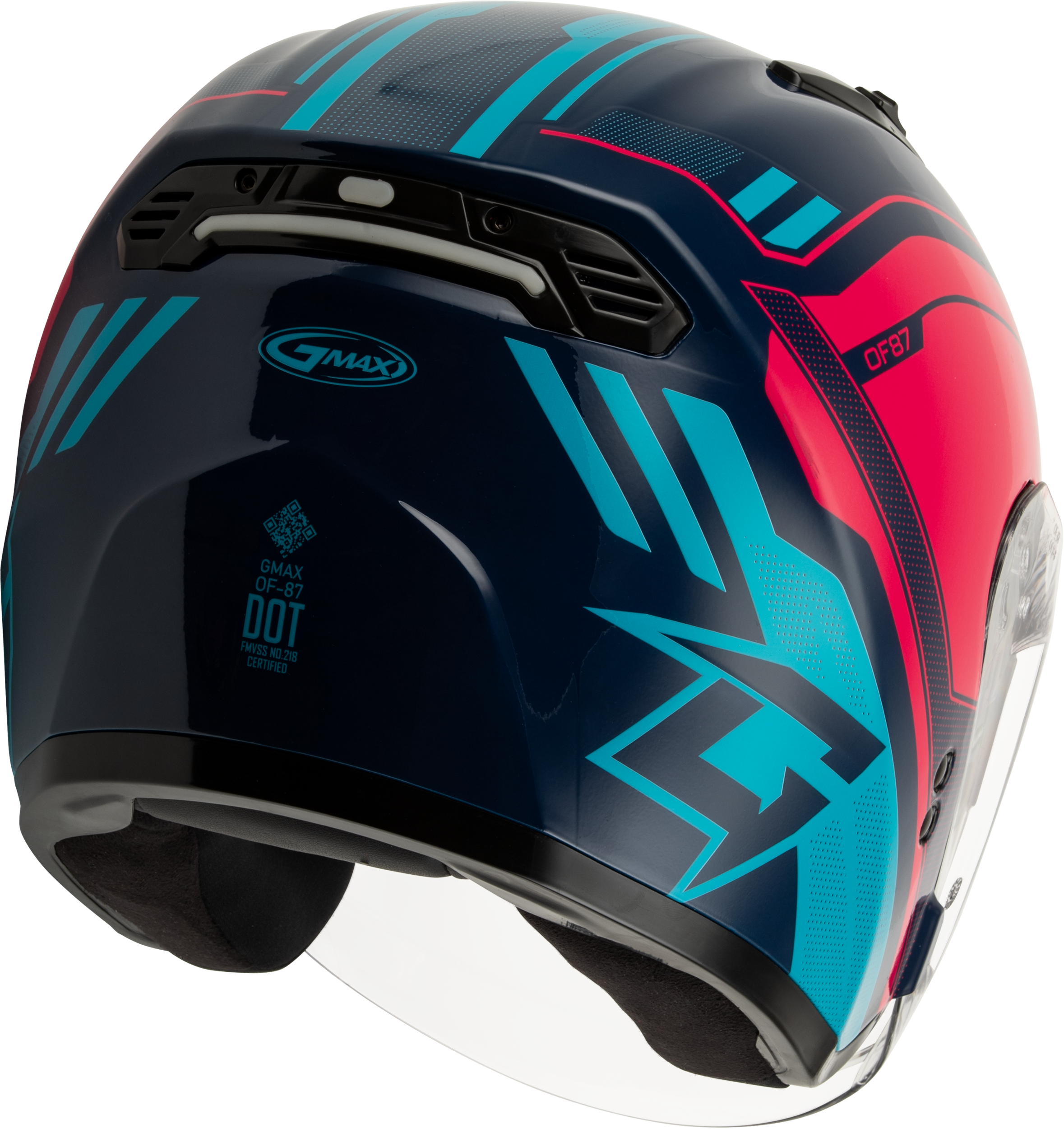 Of 87 Duke Helmet W/Led Light Blue/Red 3x