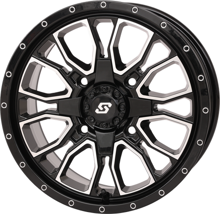 Fusion Dd Wheel  15x7 5+2 4/137 & 4/156 Gloss Blk/Mach