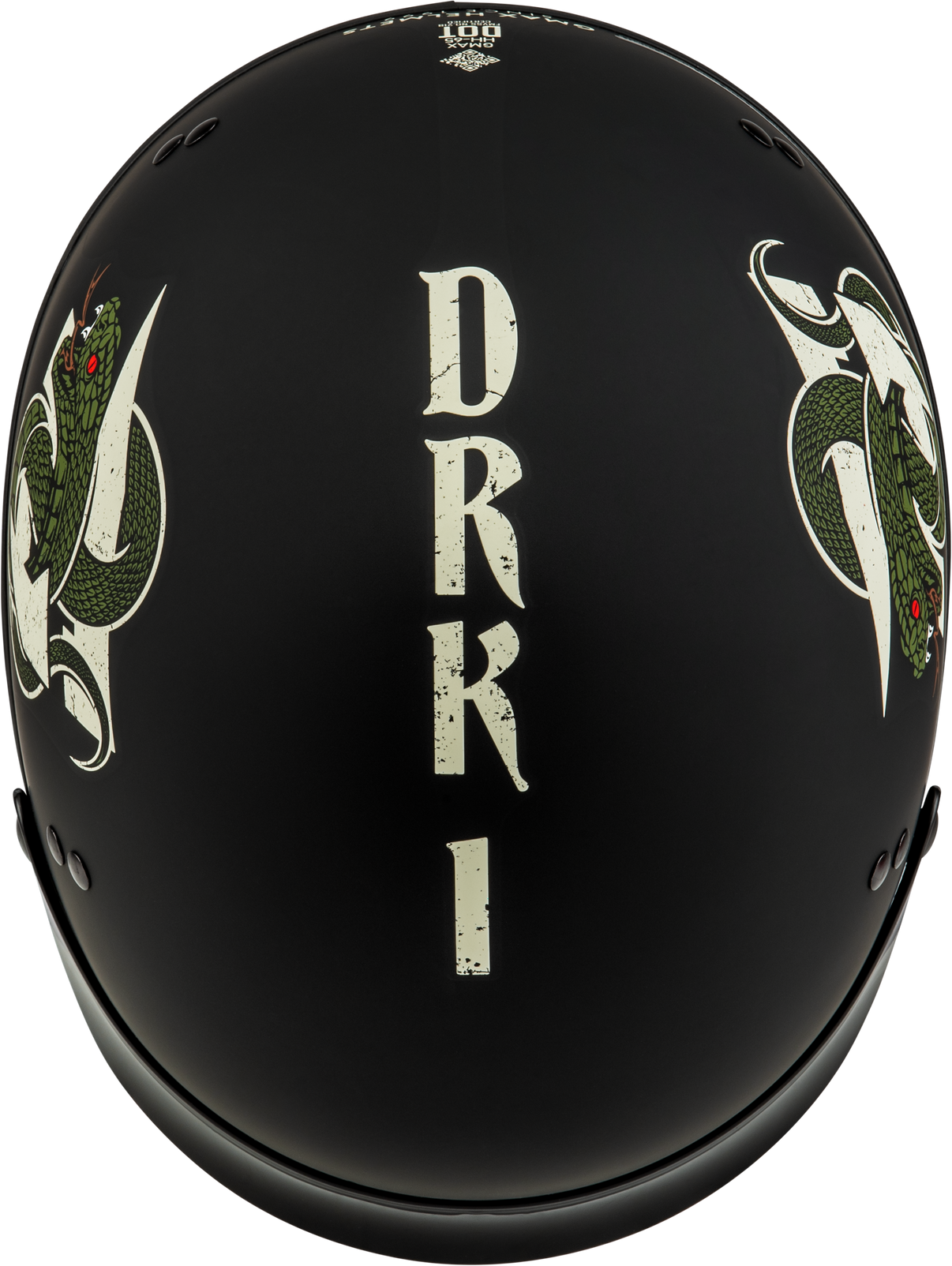 Hh 65 Drk1 Helmet W/ Peak Matte Black/Bone Xl