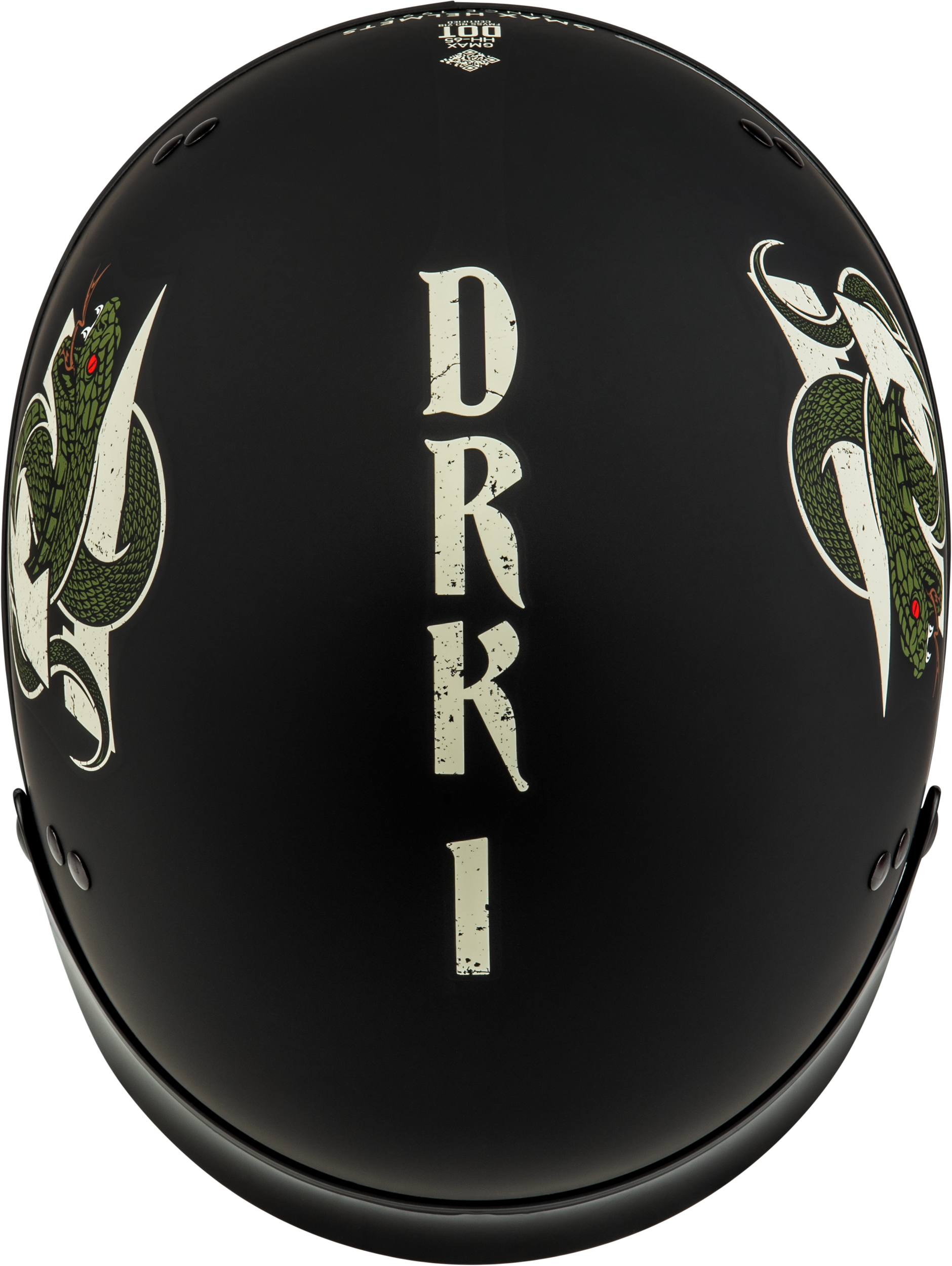 Hh 65 Drk1 Helmet W/ Peak Matte Black/Bone Xl