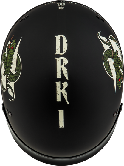 Hh 65 Drk1 Helmet W/ Peak Matte Black/Bone Xl