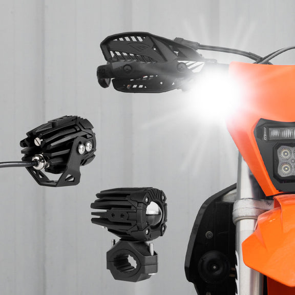 XK Glow 2in Dual Mode LED Driving Light Kit for Motorcycles, UTVs & AT