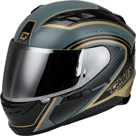Ff 98 Aftershock Helmet Grey/Metallic Gold Xl
