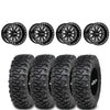 Metal FX Slayer Beadlock Gloss Black/Contrast Cut on Itp Savages Set of 4