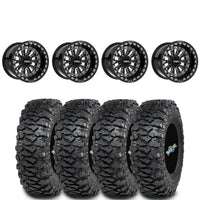 Metal FX Slayer Beadlock Gloss Black/Contrast Cut on Itp Savages Set of 4