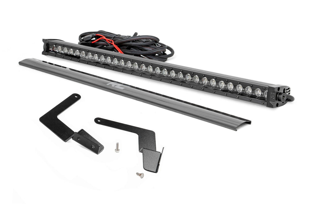 LED Light Kit | Lower Grille Mount | 30" Black Single Row | White DRL | Toyota Tacoma (16-23) | 70619BLDRL