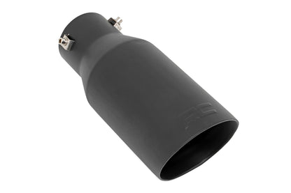 Rough Country | Exhaust Tip | Black | RC Logo | 2.5-3.125 Inch Pipe | 96004A