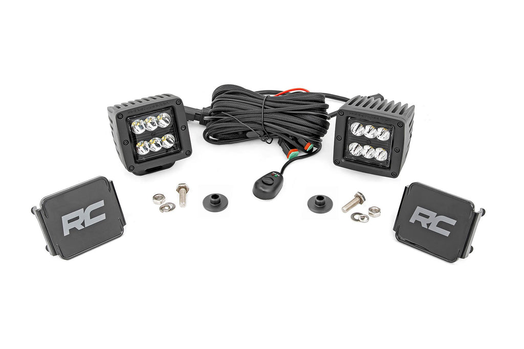 LED Light Kit | Ditch Mount | 2" Black Pair | Spot Pattern | Ford Bronco (21-25) | 71047