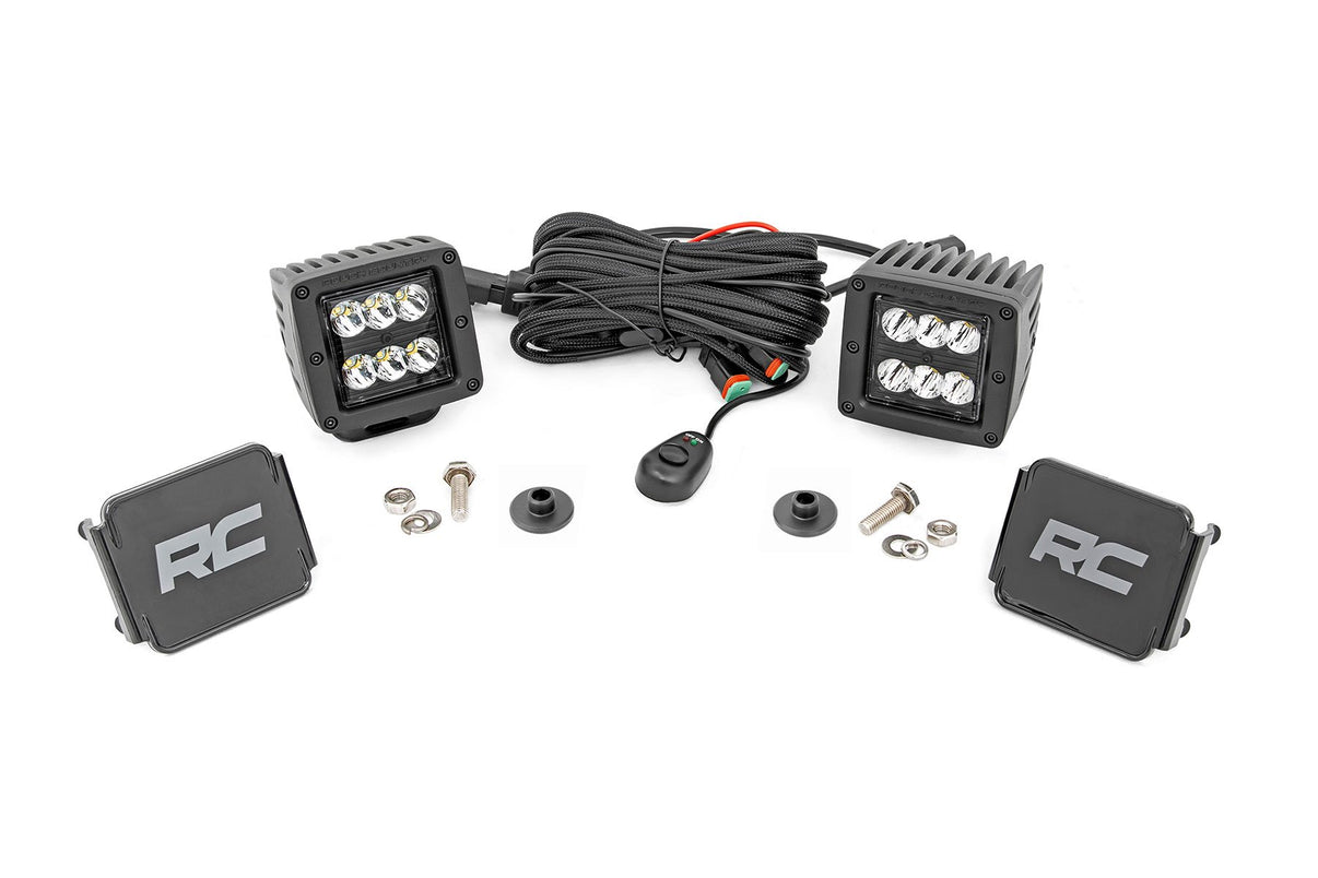 LED Light Kit | Ditch Mount | 2" Black Pair | Spot Pattern | Ford Bronco (21-25) | 71047
