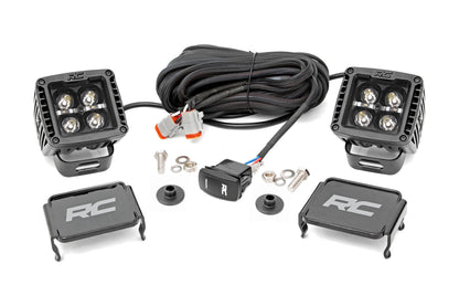 LED Light Kit | Ditch Mount | 2" Black Pair | Amber DRL | Ford Bronco (21-25) | 71049