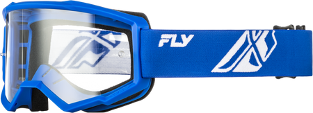Youth Focus Goggle Blue/White W/ Clear Lens