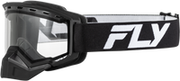 Yth Focus Snow Goggle Blk/Wht W/ Clear Lens